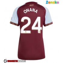 Ženske Nogometnih dresov Aston Villa Amadou Onana #24 Domači 2025-26 Kratki rokavi